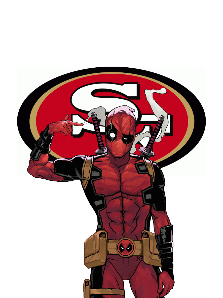 San Francisco 49ers Deadpool Logo vinyl decal